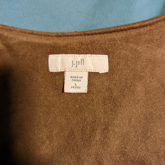 Vegan Soft Suede Asymmetrical Zipper Side Pockets Moto Jacket Womens M - Picture 7 of 7